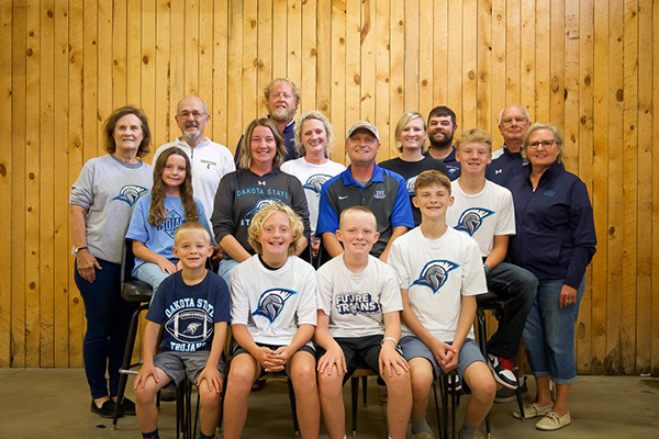 Front row (Left to Right): Knox Ruhd, Brody Dick, Colt Ruhd, Brock Ruhd Middle Row (Left to Right): Hannah Molstad, Elizabeth Molstad, John Molstad, Jackson Molstad Back Row (Left to Right): Lynette Molstad Gorder, Dwayne Gorder, Tyler Dick, Ann Molstad, Jill Ruhd, Tyler Ruhd, Rick Hildebrandt, LaRae Hildebrandt